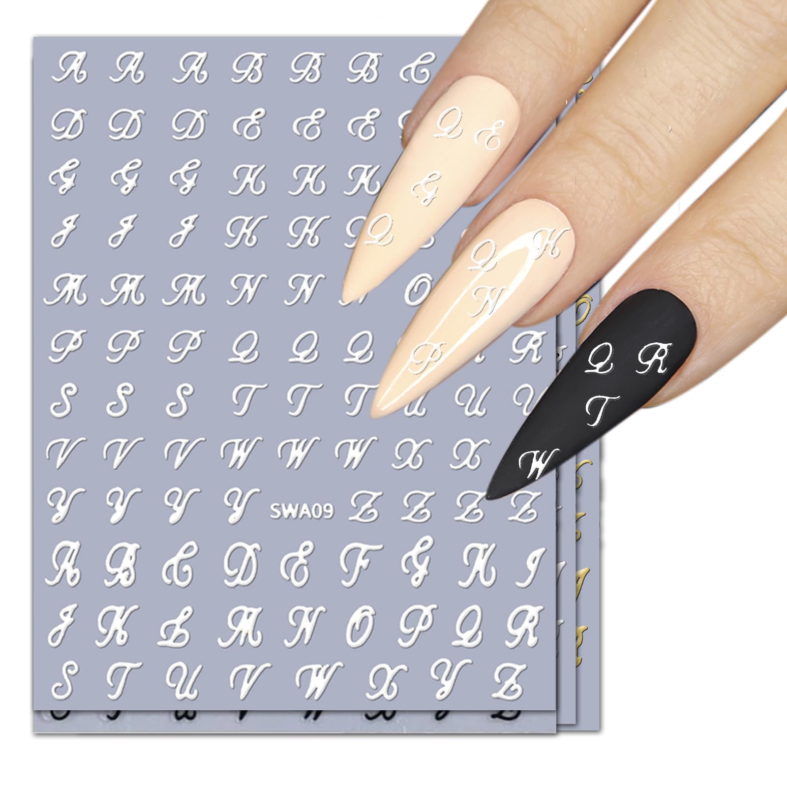 Gold-Blumen-Nagelaufkleber Von NICENEEDED – 8 Blätter Mit Blättern, Vögeln & Buchstaben Für DIY-Nageldesign