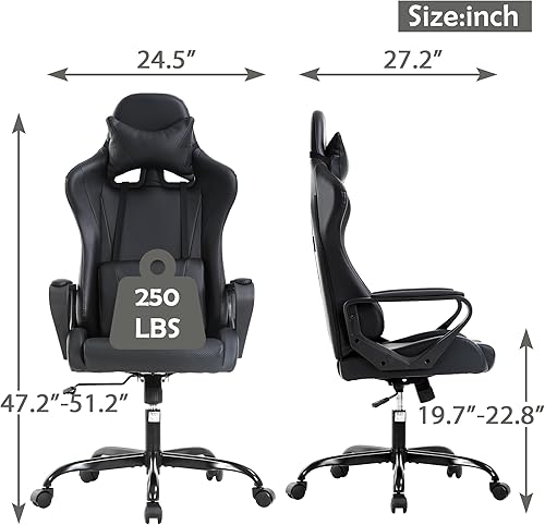 Miniatura 3 de Silla de videojuegos silla de videojuegos silla de juegos de computadora silla de juegos de piel sintética con respaldo alto silla ergonómica