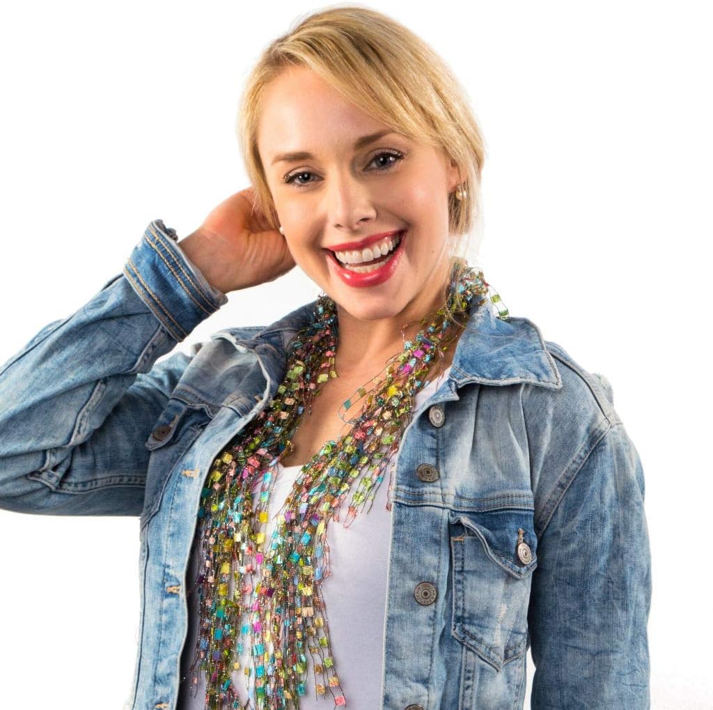 Lightweight Easter Scarf for Women - Pastels Infinity Scarf Necklace Easter Gift for Mom - Colorful Scarves for Church or Religious Event (Pastels)