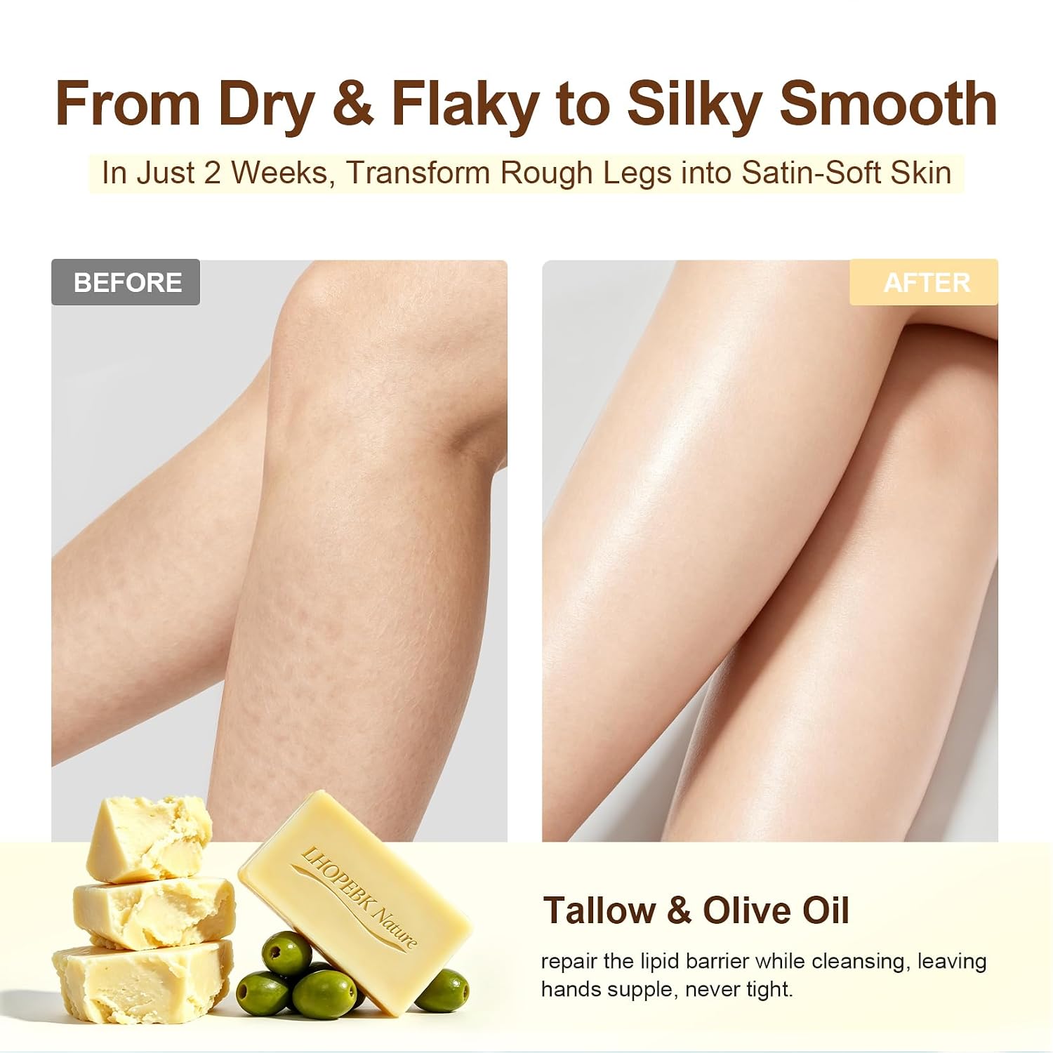 Beef Tallow Soap Bars for Dry Skin 3 Pack, 5 oz Each image 4