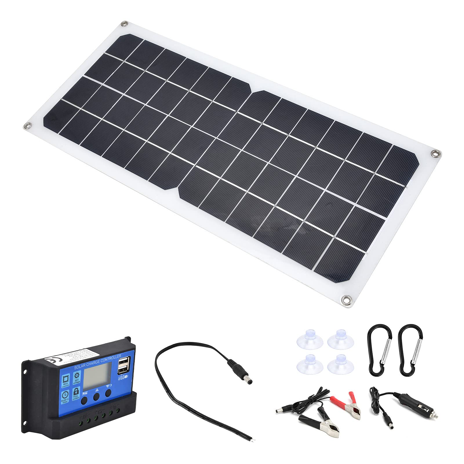 Kit pannello solare Mtlavishness da 10 W con porte USB femmina controller 60 A per, barche, aerei, satelliti