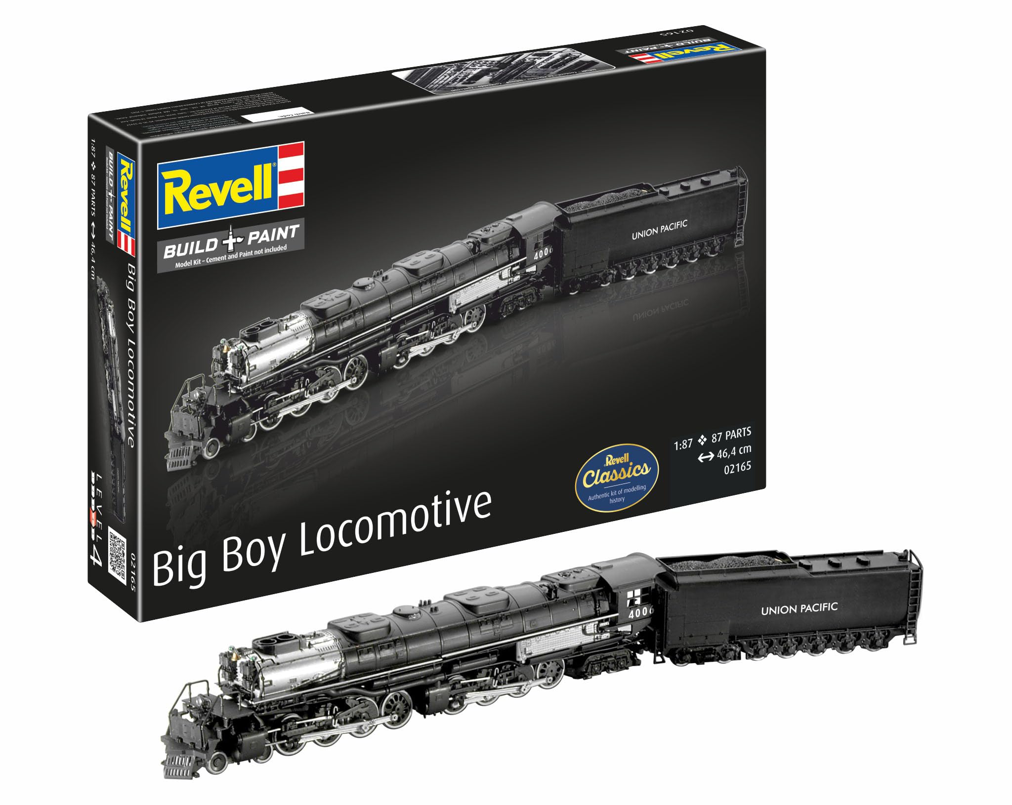Revell 02165 - Big Boy Kit di Modello in Plastica Locomotive, Scala 1:87