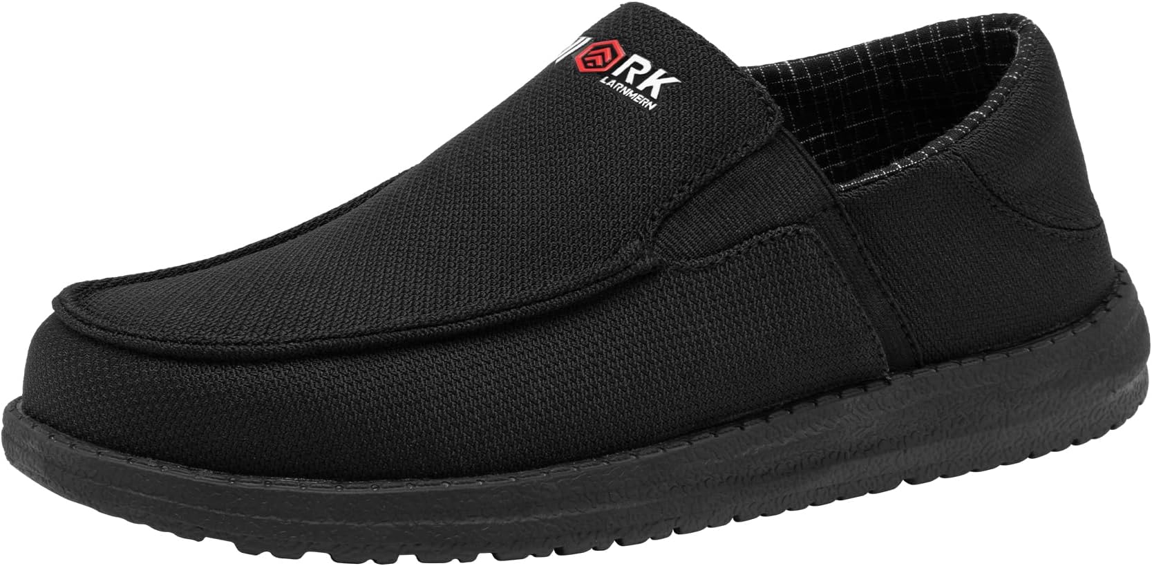 LARNMERNSteel Toe Slip On Work Shoes Mens Safety Sneakers Walking Shoe Lightweight Steel Toe Loafers