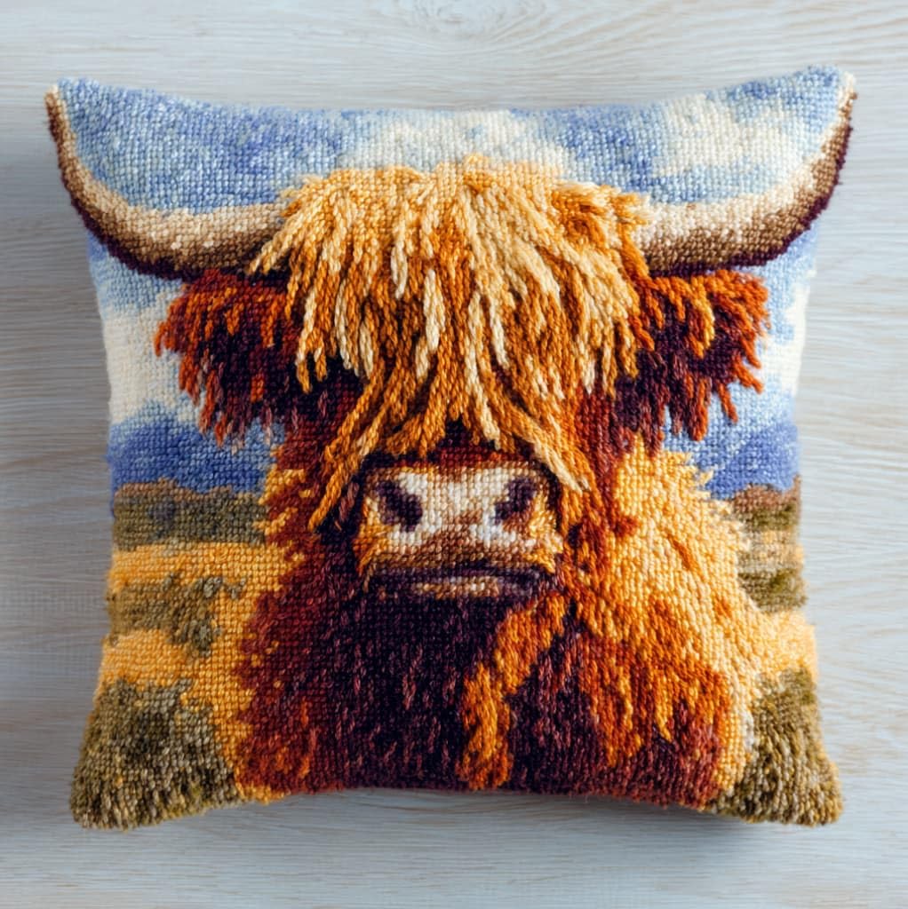 Axiangzik Highland Cattle Latch Hook Kits For Adults Beginners,