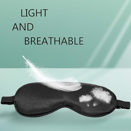 Miniatura 3 de BBTO 8 máscaras para dormir, antifaz de seda para dormir con correa ajustable, máscara opaca para los ojos para dormir, máscara de seda suave para