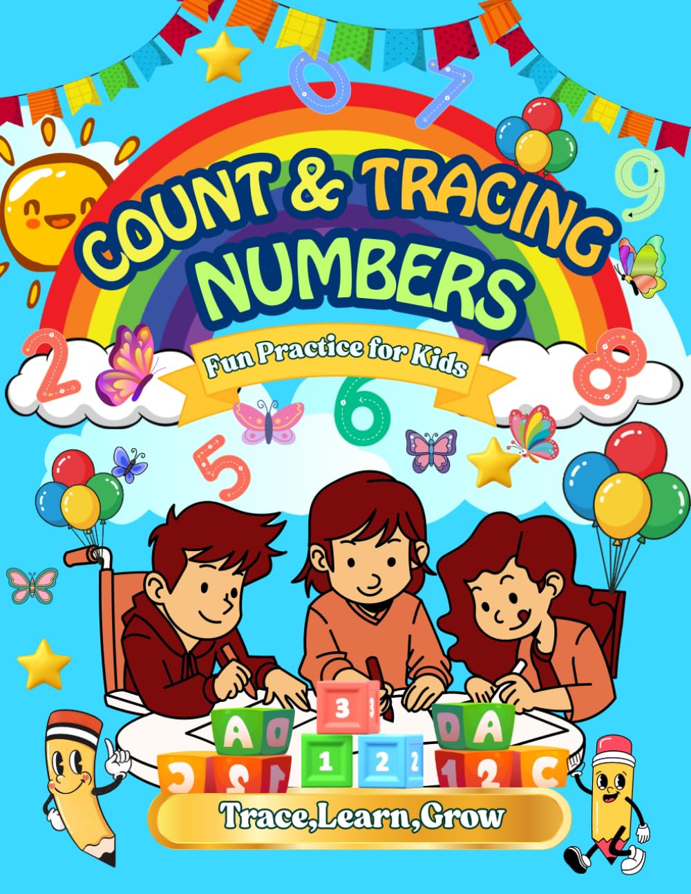 Count and Tracing Numbers: This tracing and counting numbers designed for age 3 to 5 yrs old to help young learners to develop early math and writing ... through simple and engaging tracing exercise.