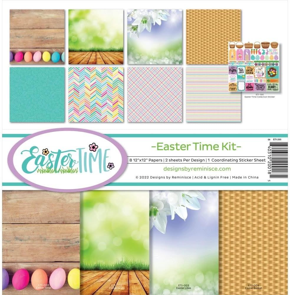 Reminisce Easter Time Scrapbook Collection kit White