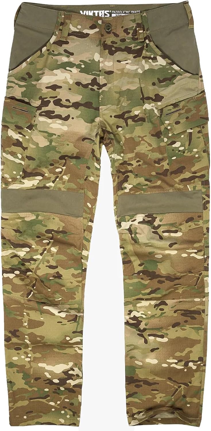 VIKTOS Men's Patrolux Durable Casual Tactical Double-Zip Cargo Pants w/Abrasion-Resistant Panels & Padded Waistband