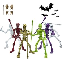 6 Pcs Skeleton Action Figures Set, Titan Dummy 13, Skeleton Toys