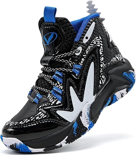 VITUOFLY Kids Basketball Shoes Boys Basketball Culture Sneakers Girls Mid Top Sc