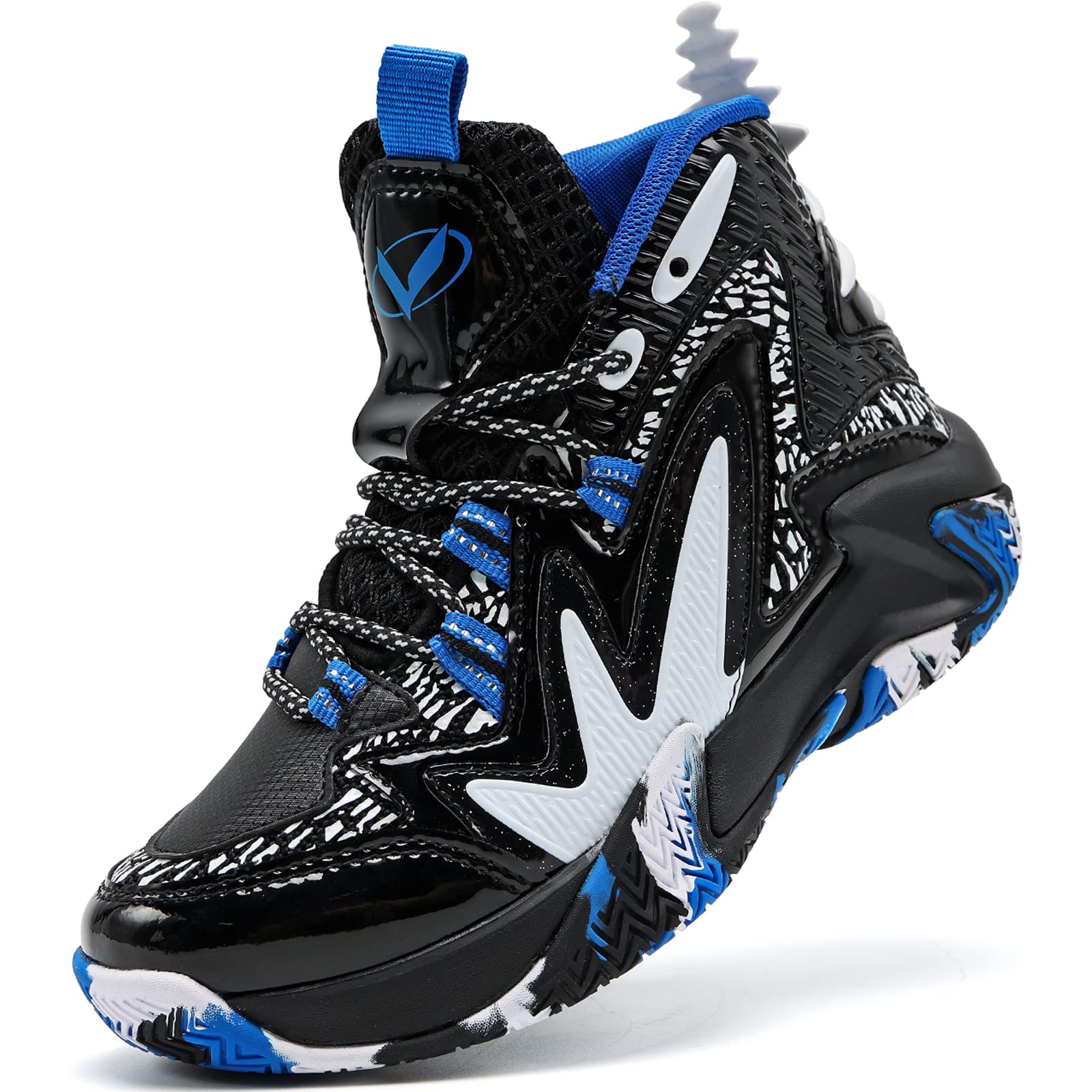 VITUOFLY Kids Basketball Shoes Boys Basketball Culture Sneakers Girls Mid Top School Training Shoes Non-Slip Outdoor Sports Shoes Boys Running Shoes Durable Big Kid Size 5