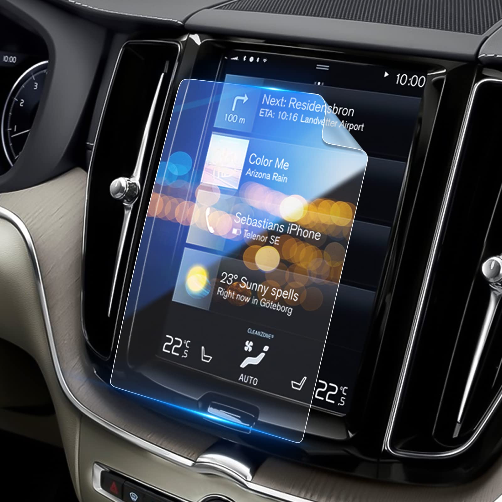 LFOTPP [2 adet] Volvo XC40 XC90 XC60 Navigation dokunmatik ekran koruyucu folyo, 2 inç GPS Navi Nano 5H çizilmeye karşı dayanıklı parmak izi bırakmaz navigasyon ekran koruyucu folyo çizilmez