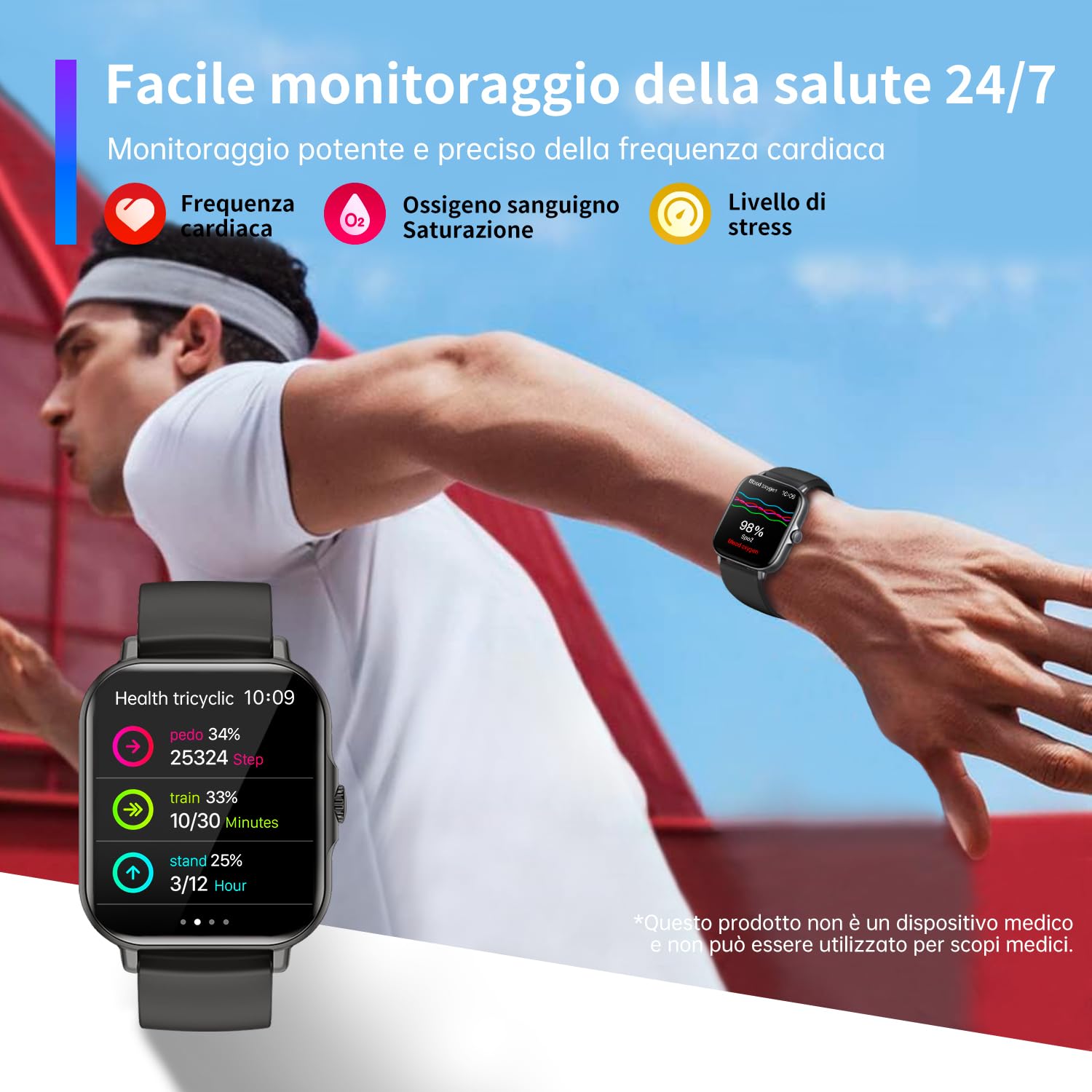 ASWEE Smartwatch con Effettua/Risposta Chiamate, 1.85" Orologio Smartwatch Uomo Donna 100+ Sportive Smart Watch con Contapassi/Sonno/Cardiofrequenzimetro, Impermeabil IP68 Fitness Tracker iOS Android