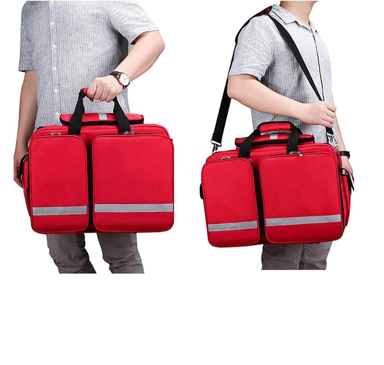 Bolsa de primeros auxilios portátil, Botiquín De Primeros Auxilios Mochila Bolsa Roja De Tratamiento De Emergencia para Primeros Auxilios, para Emergencias En El Hogar, Oficina, Automóvil, Al Aire Lib