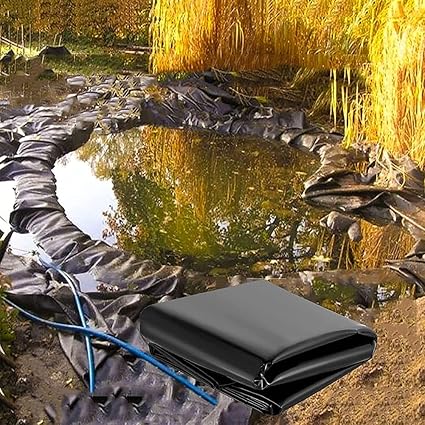 Image YOEBI Heavy Duty Pond Liner HDPE Weather Resistant Black Large Pond Liner, Swimming Pool Garden Pond (Color : Black, Size : 1X2m),10 * 10m Image YOEBI Heavy Duty Pond Liner HDPE Weather Resistant Black Large Pond Liner, Swimming Pool Garden Pond (Color : Black, Size : 1X2m),10 * 10m
