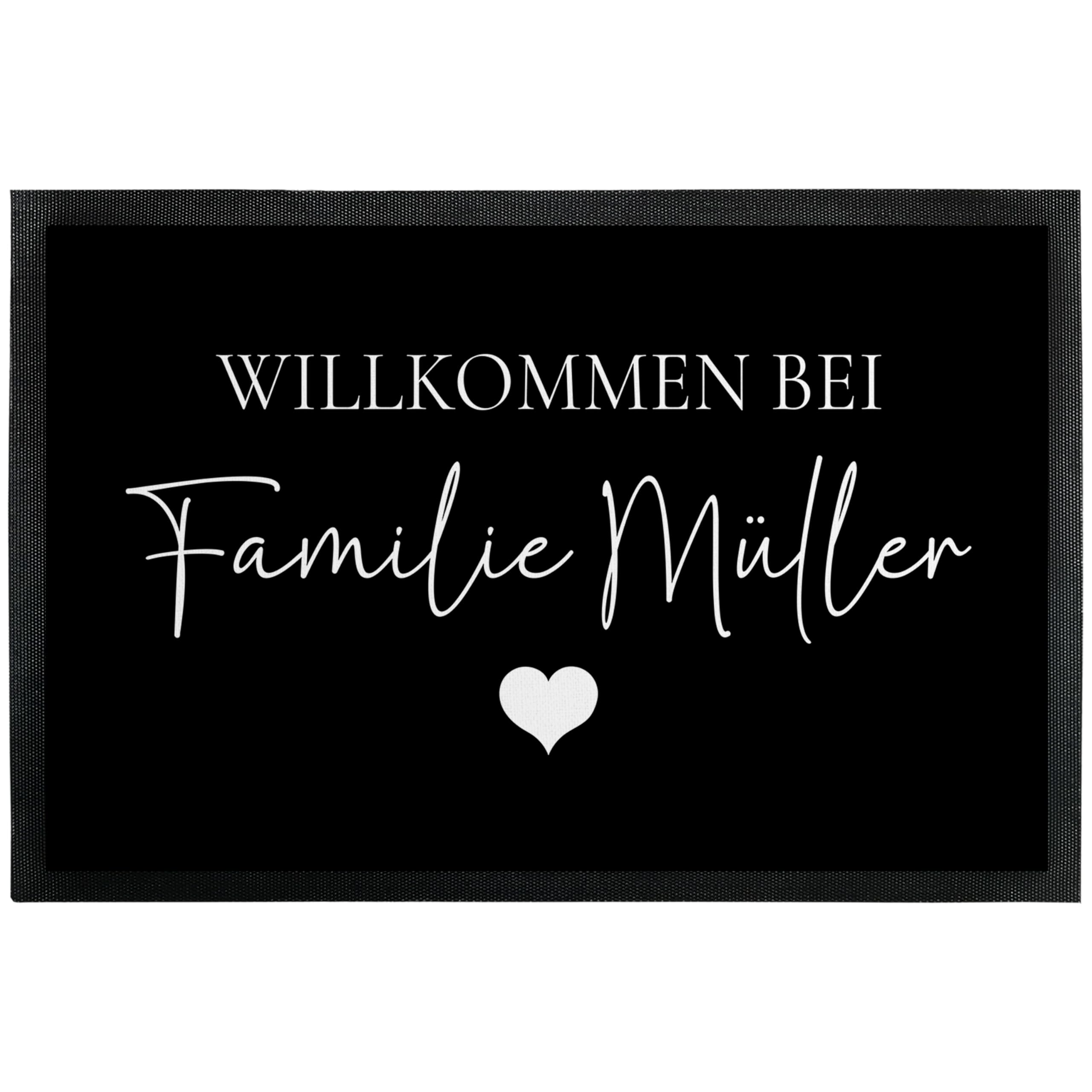 True Statements Personalisierte Willkommensmatte Fußmatte, rutschfest, 120 x 80 cm