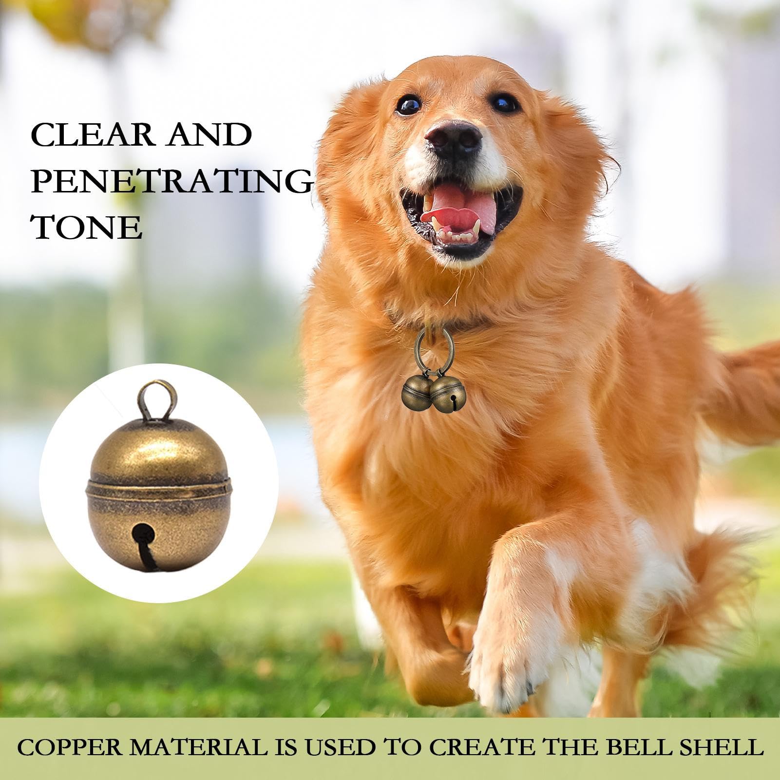 Campanilla para collar de perro | Campanillas colgantes para perros, decoración colgante, colgante para mascotas, senderismo, caza y paseo