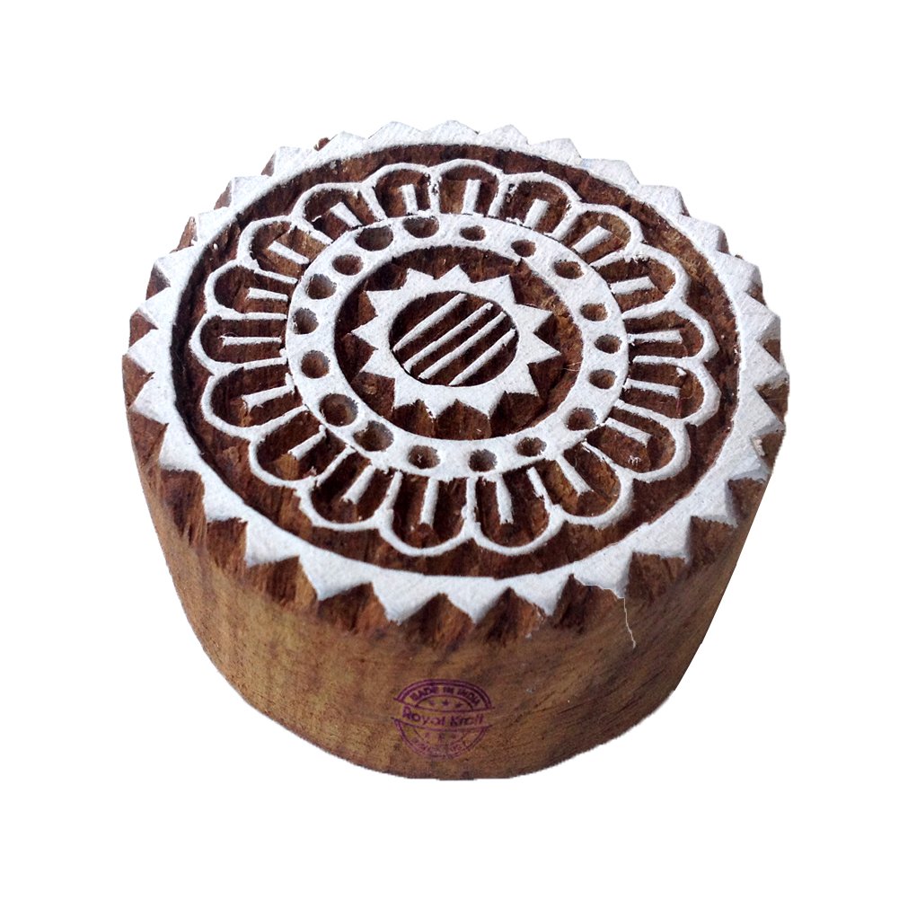 Royal Kraft Wooden Stamps DIY Fabric, Textile, Clay, Pottery, Paper, Henna Printing Blocks THBtag114 — image 1