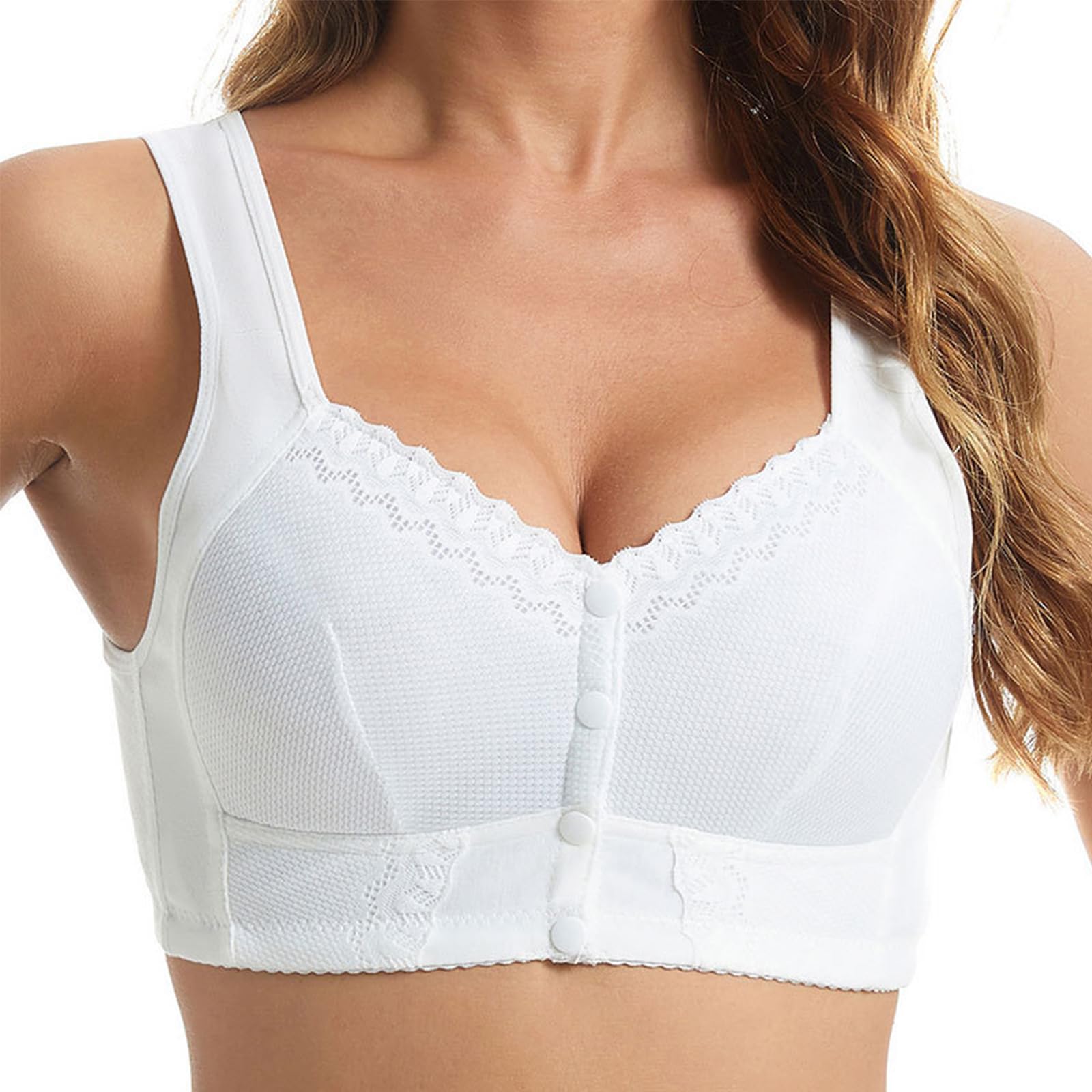 Zlinib Moona Bra - Breathable Front Closure Bra for Comfortable Seniors
| Zlinib Moona Bra - Wide Shoulder Straps Breat