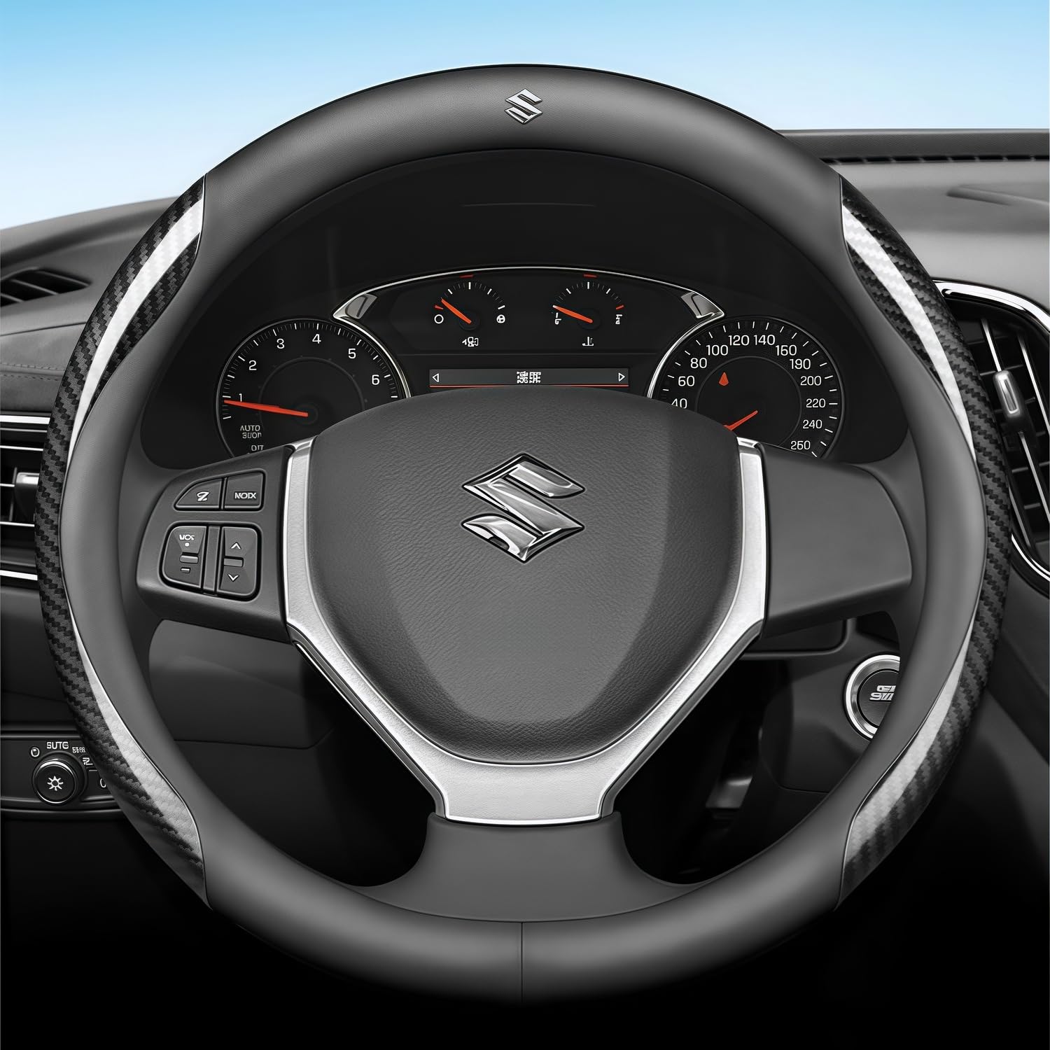 Leather Steering Wheel Cover for Suzuki Jimny 5 Doors 2023 2024 2025, Steering Wheel Protector, Vehicle Steering Wheel Decor, Car Steering Wrap, Car Steering Grip, Car Accessory