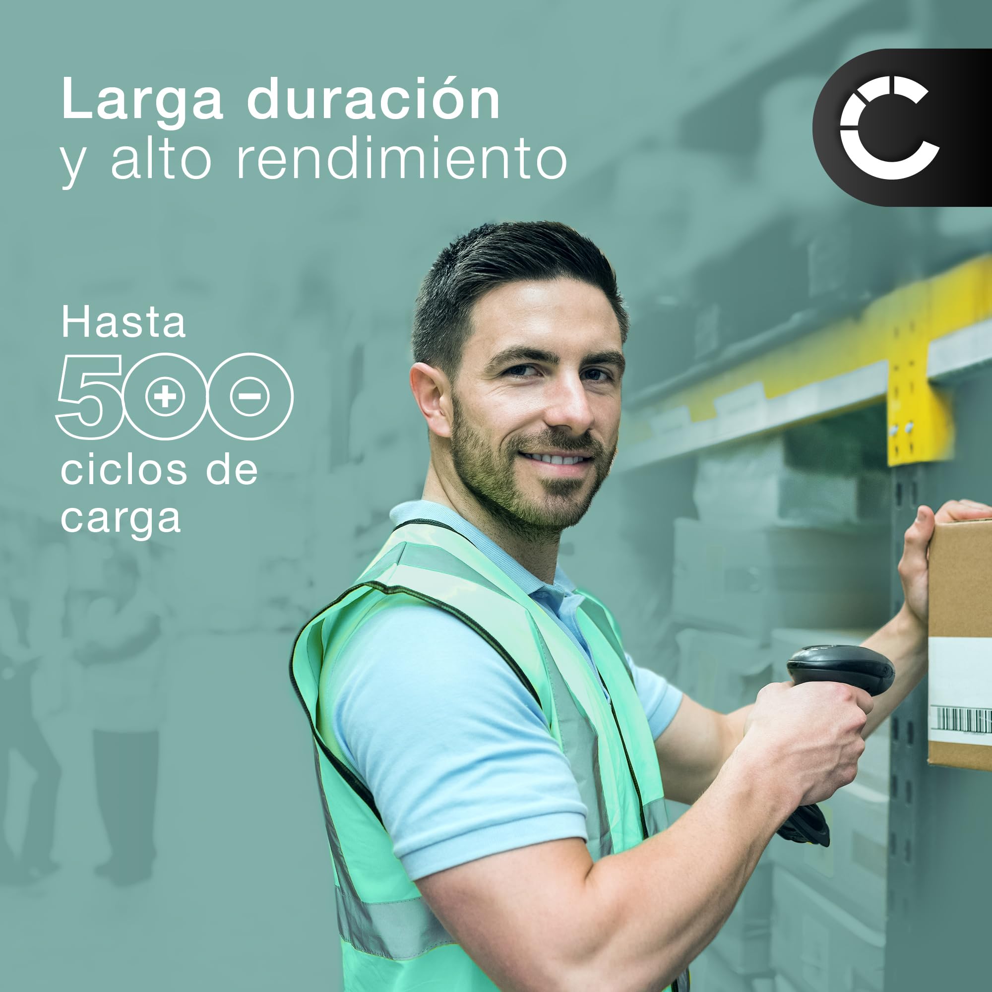 CELLONIC 1x Batería para Escáner códigos de Barras Compatible con Intermec CK3, CK3B, CK3X, AB17 - (5200mAh, 3.7V)