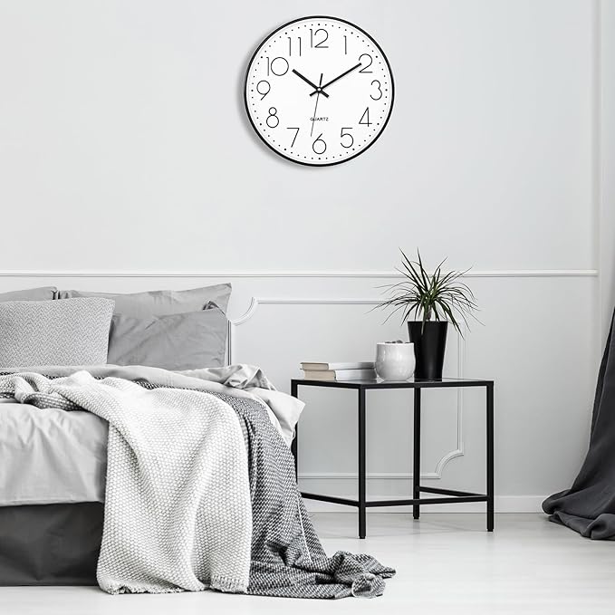 Lumuasky 4 Pack Reloj de Pared 12 Pulgadas Silencioso Analógico miniatura 2