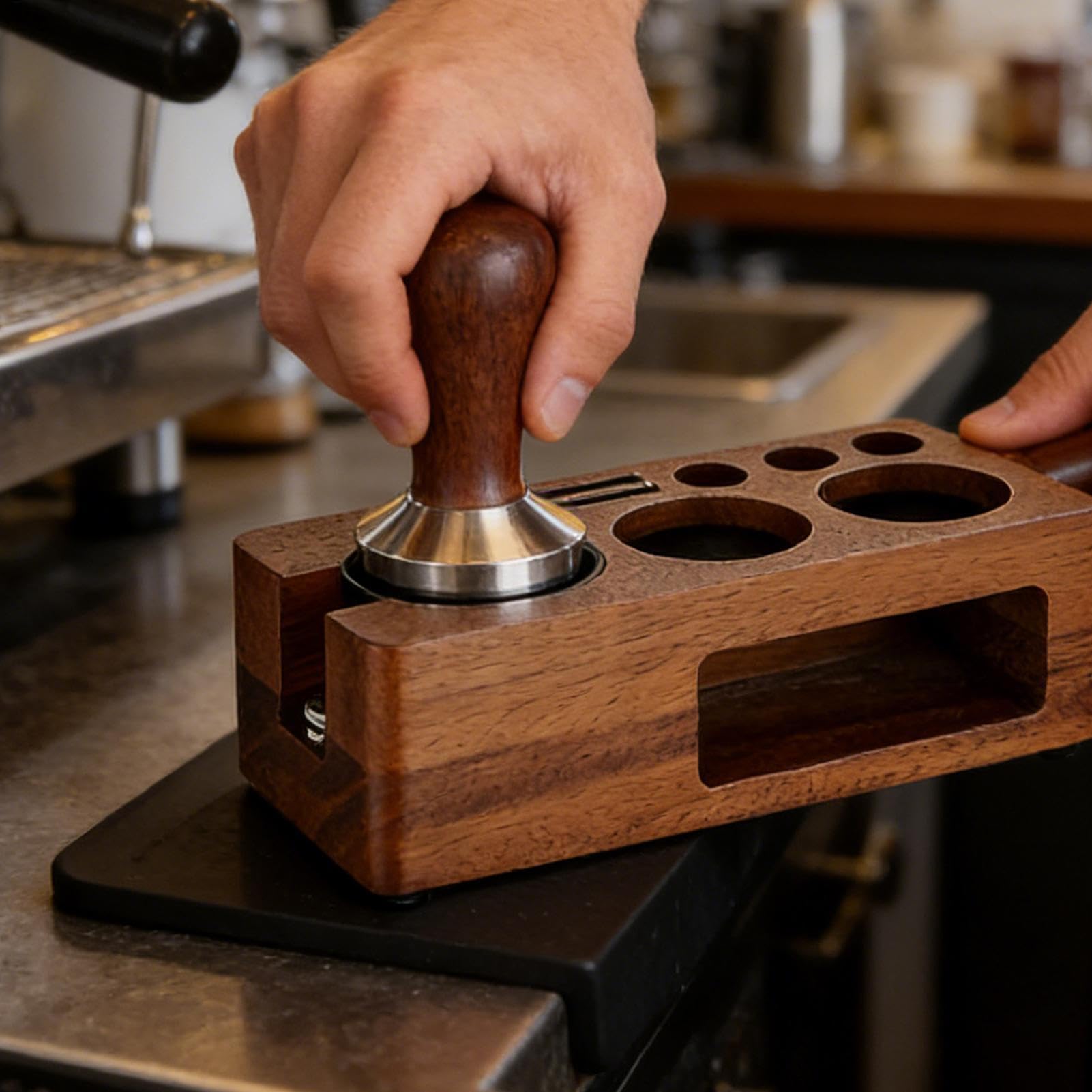 Estación de Prensado para Café Soporte Multifunción Antideslizante Para | Soporte Organizador Para Prensa De Café Para Cocina Hogar Oficina y Bar