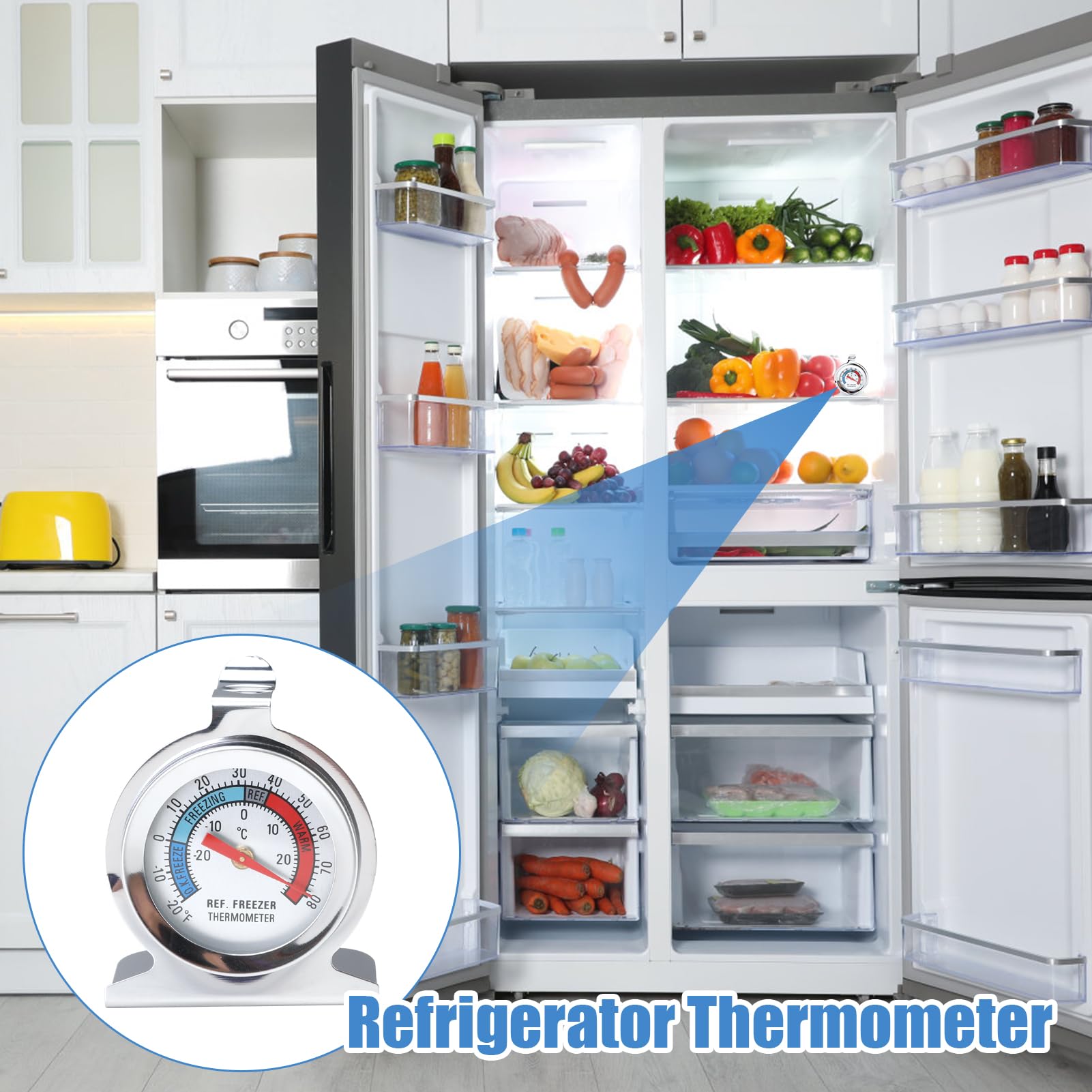 Termometro Cucina Professionale 2 Termometri Frigo E Congelatore - Foto 6