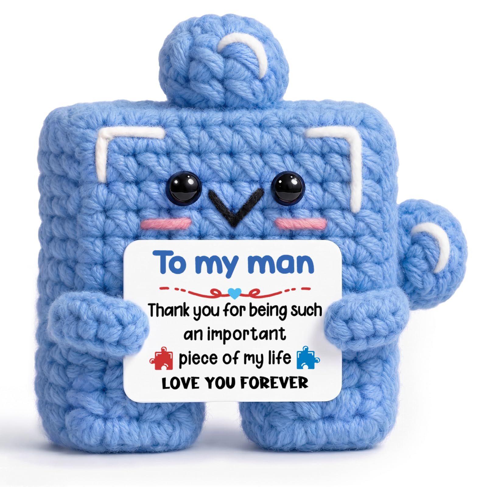 Birthday Gifts for Boyfriend Husband Men - To My Man Handmade Puzzle Plaque