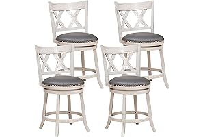 Bentley Counter Height Bar Stools Set of 4 Swivel Kitchen Stools with...