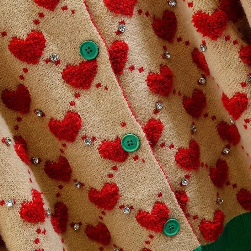 Damski sweter z dzianiny w kratę z okrągłym dekoltem, kardigany vintage, jednorzędowy, krótki kardigan