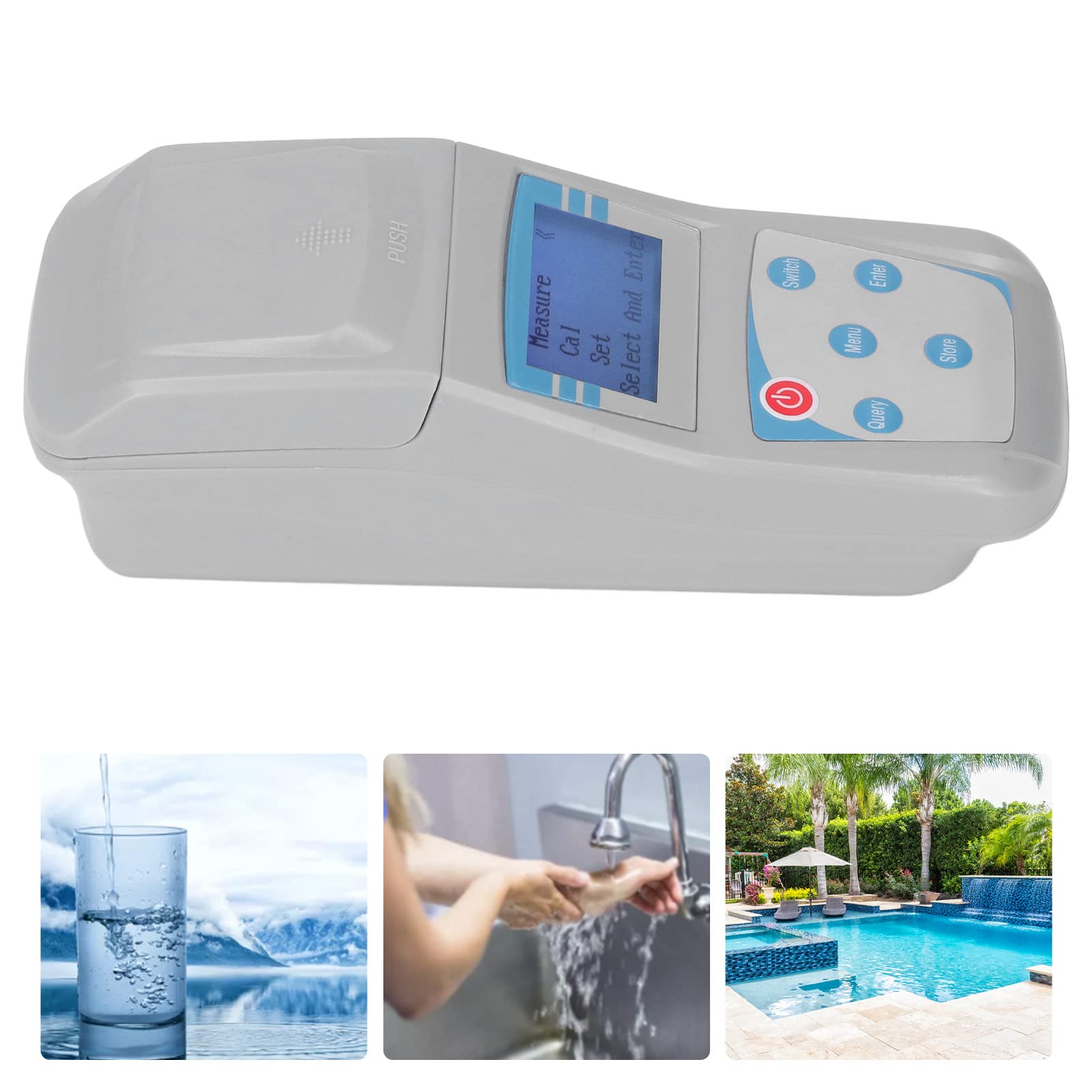 Bewinner Digitales Trübungsmessgerät, 0–200 NTU, Tragbarer Tragbarer Wasserqualitätstester, Mikrocomputer, Intelligentes 90°-Streulicht, Genaue Messung für Wasseraufbereitung, Schwimmbad,