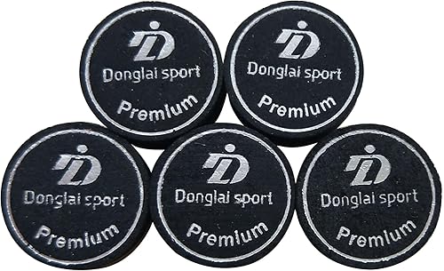 Taco de billar laminado de alta calidad, 5 unidades, color negromarrón, puntas laminadas para taco de billar, puntas de taco de potencia de agarre