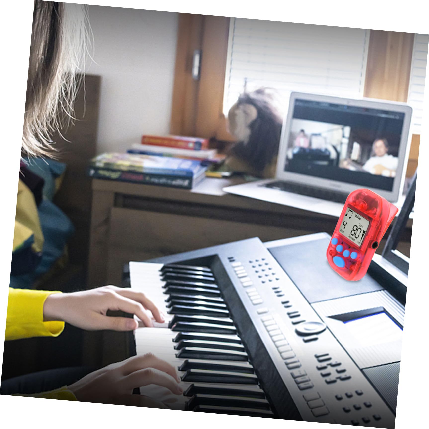 TOYANDONA 5kawałki Mini Elektroniczny Metronom Przenośny Muzyczny Instrument Do Gitary Fortepianu Skrzypiec Do Ćwiczeń Lekki i Łatwy Użyciu Transparentny