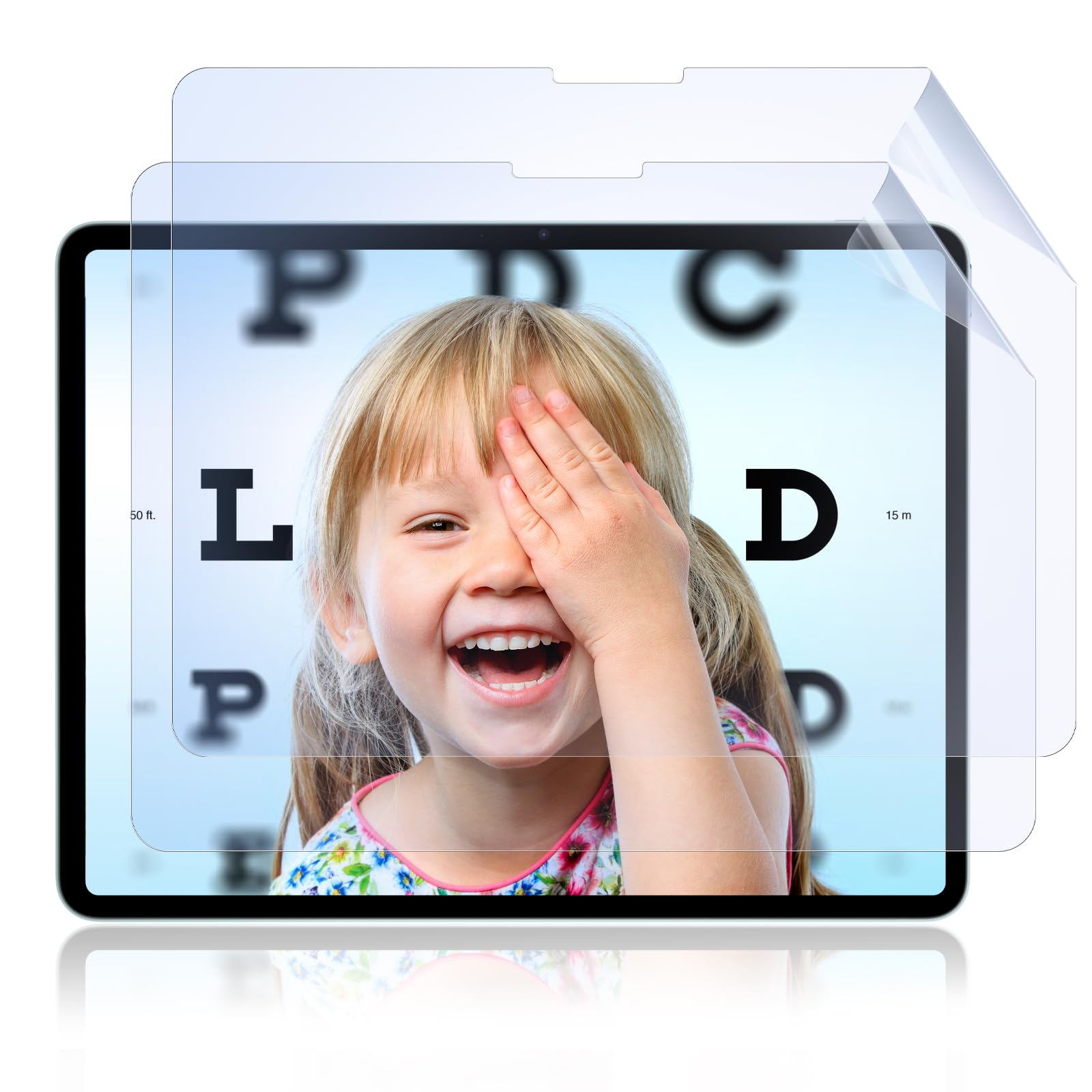 IPROKKO 2 Pack Anti Blue Light Screen Protector Compatible with iPad Pro 11 Inch 5th 6th (2024 2025, M4 M5), Matte Anti Glare Blue Light Filter Eye Protection Cover and Bubble Free