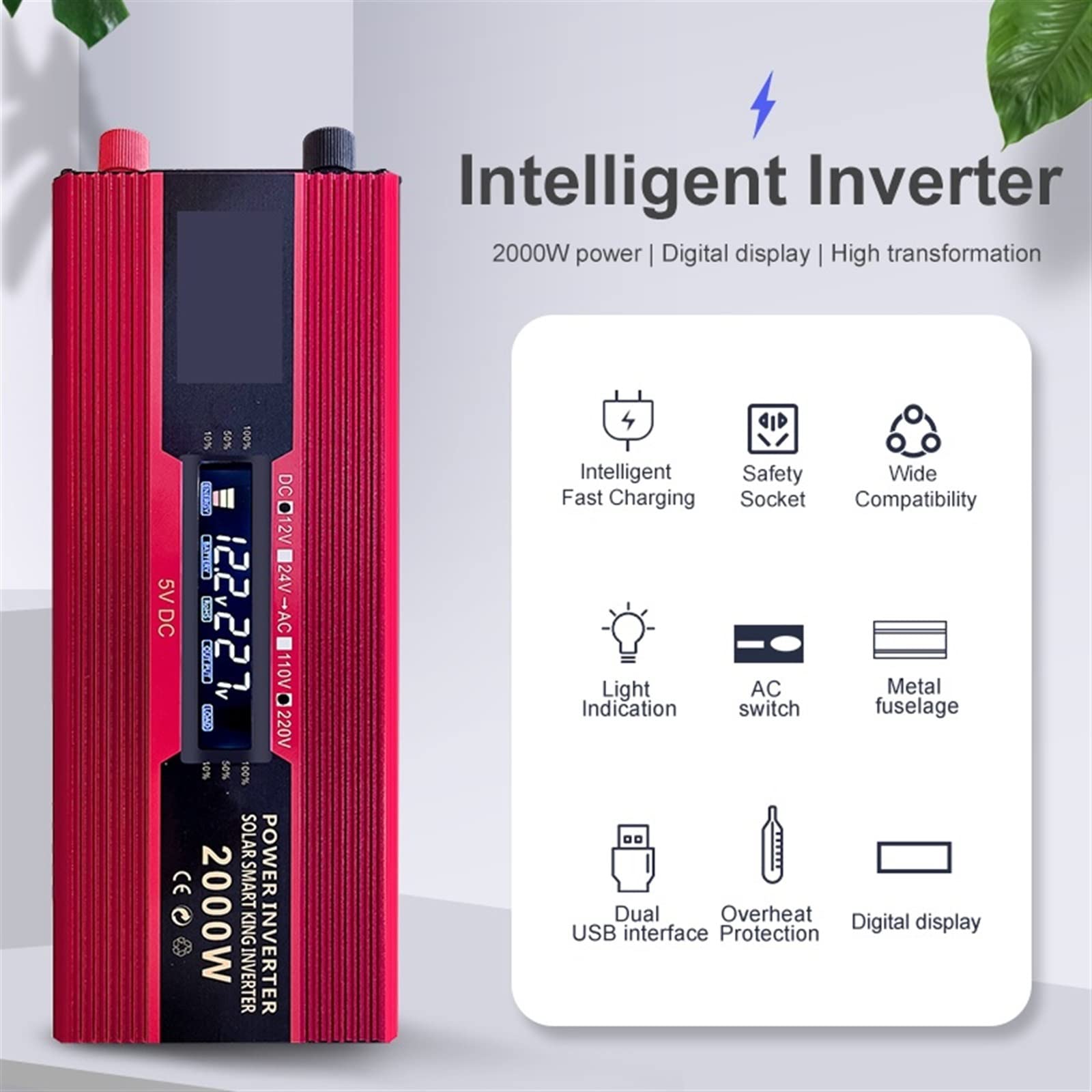 Falownik, Zmodyfikowana fala sinusoidalna samochodowa przetwornica napięcia zmodyfikowana DC 12V do 220 transformator konwerter ładowarka Adapter