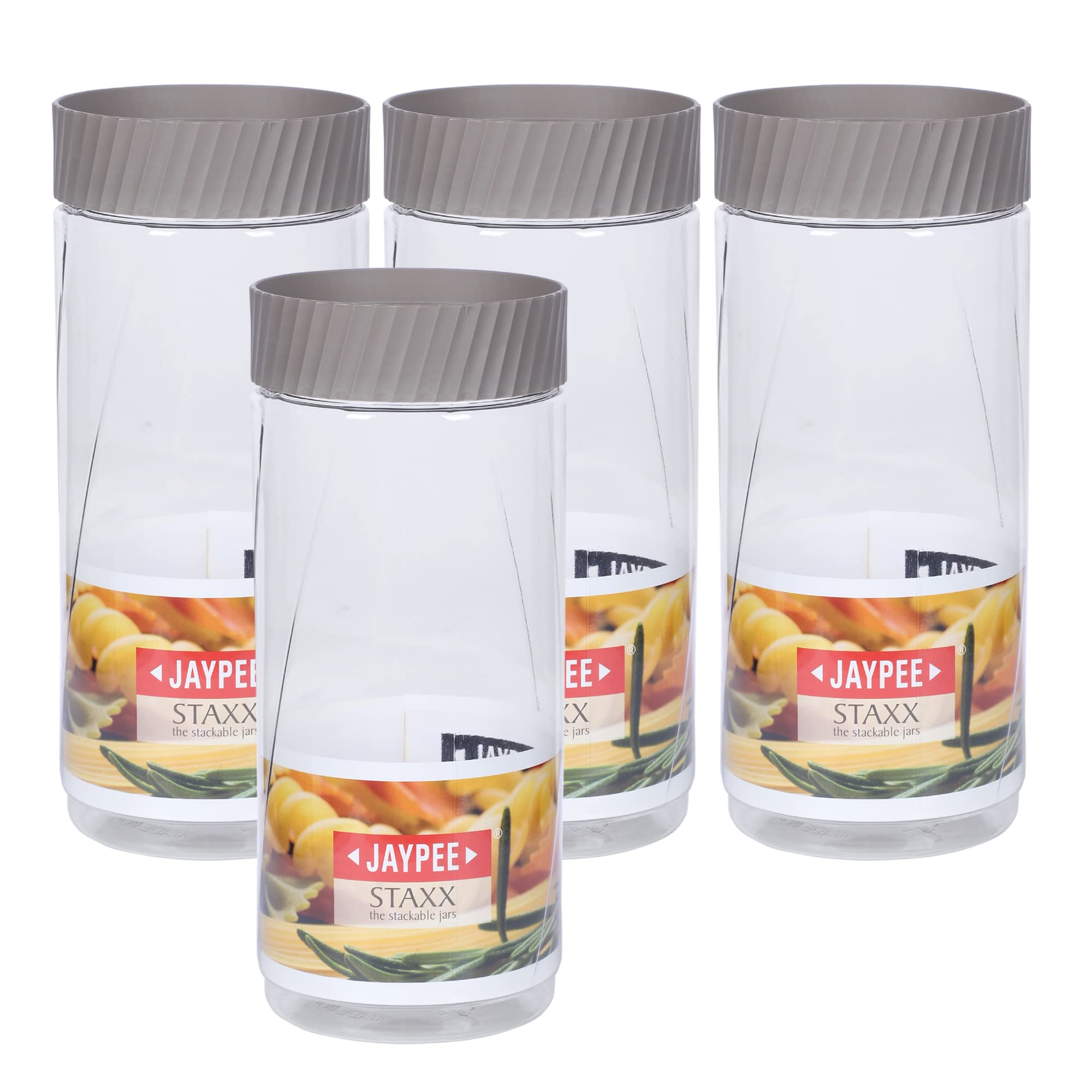 JAYPEE Plastic Kitchen Storage Container With Airtight Lid Stackable Break Resistant - BPA-Free Plastic |Odour Safe Food Grade | 2.5 Litres Set of 4 (Mirror Grey)-image-27