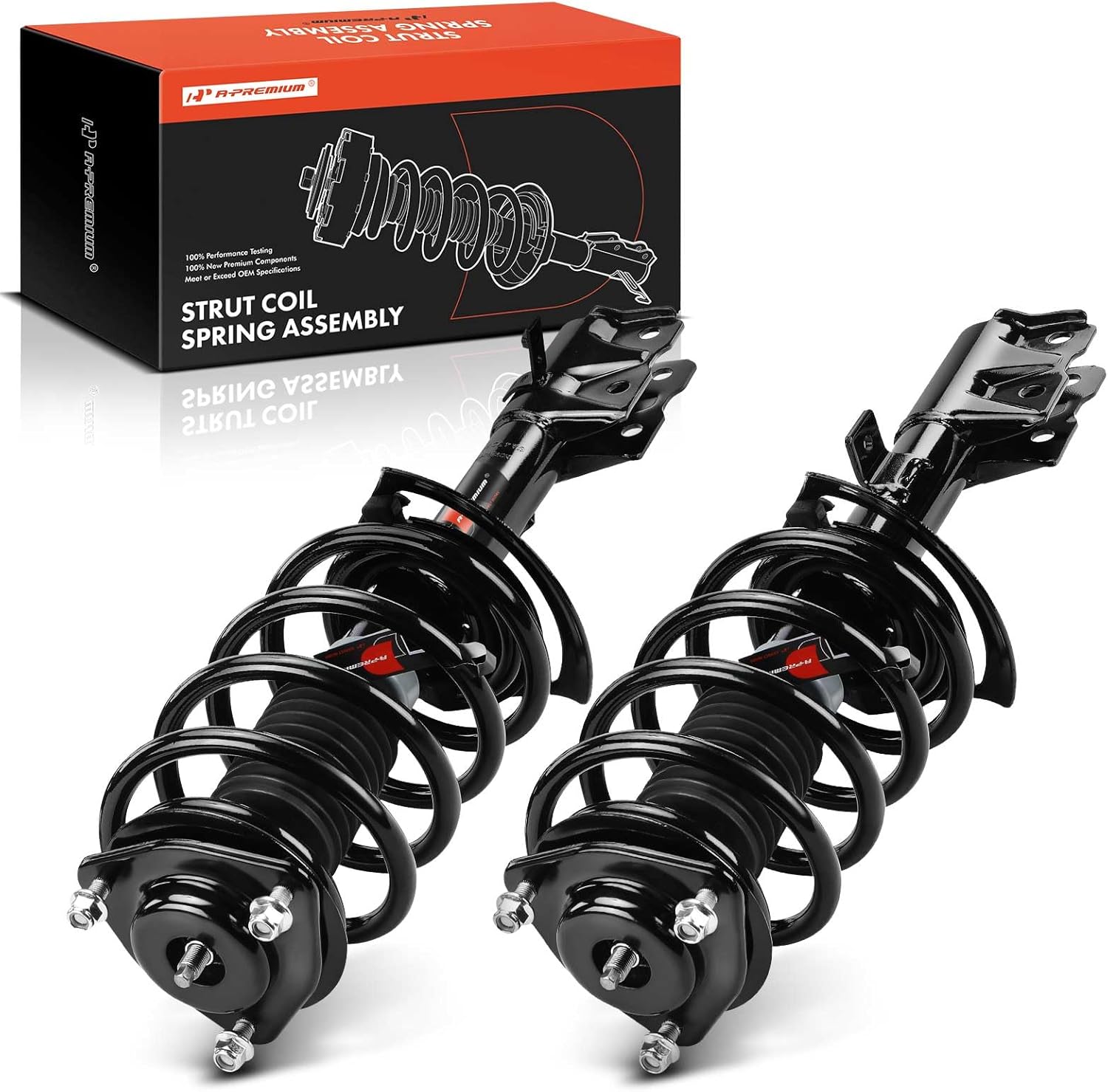 A-Premium Front Pair (2) Complete Strut and Coil Spring Assembly Compatible with Jeep MK Series Patriot 2007-2010, FWD, Manual Transmission, Driver and Passenger Side