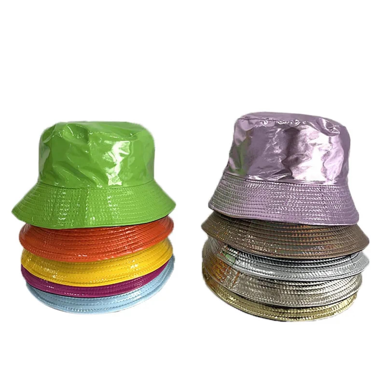 Cappello A Secchiello Cappello da Pescatore Cappellino Solido in Pelle Cappello da Trekking da Uomo Cappello da Pesca Cappello Impermeabile da Strada Hip-Hop Pieghevole(Black)