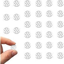 Glass Pipe Screens 30 Pcs 8mm High Borosilicate Glass Screens with 7 Hole Honeycomb Design for Bowls Reusable