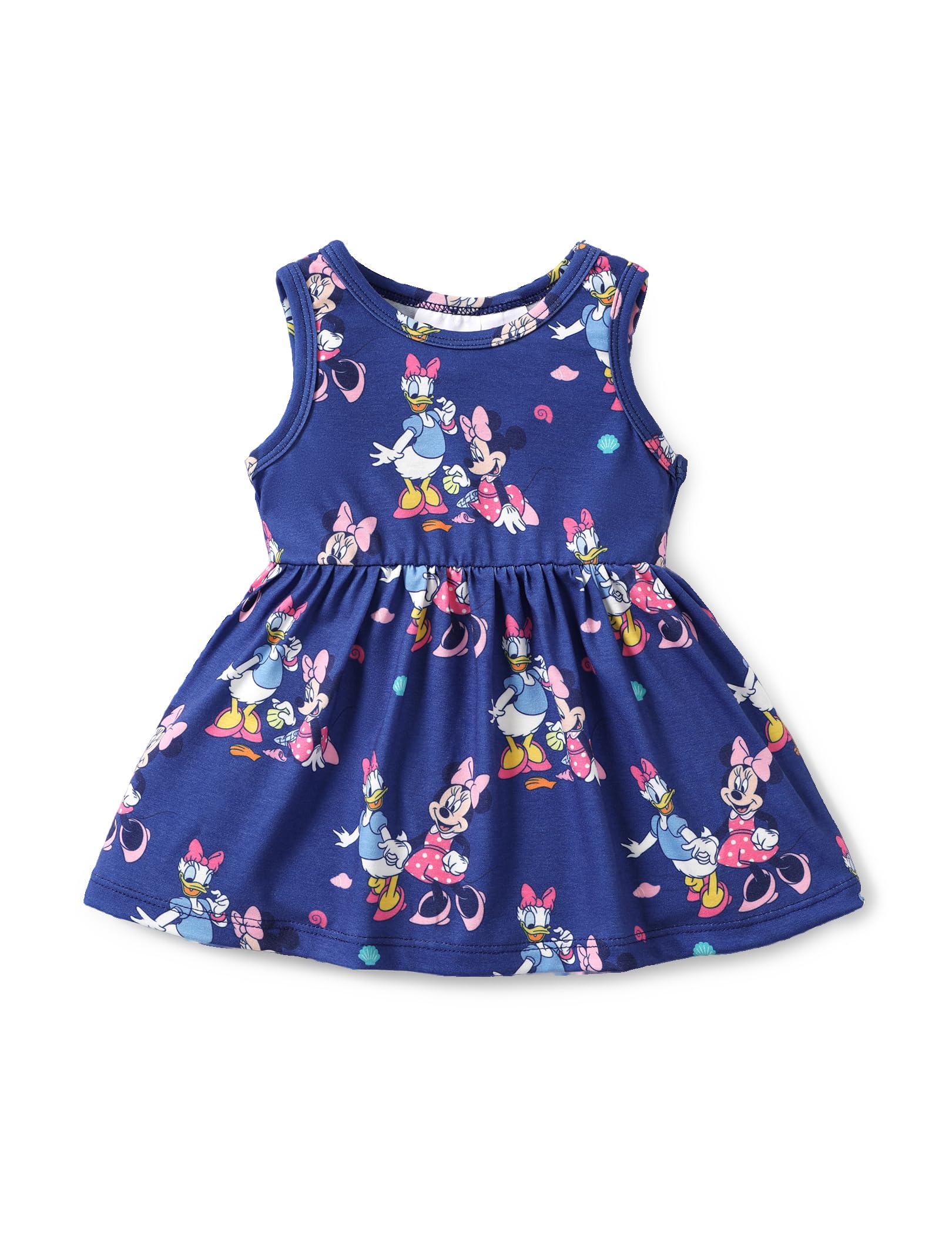Disney Princess Frozen Elsa Minnie Mouse Girls Dress Sleeveless Casual Summer Outfit School Holiday Clothes Baby-Toddler