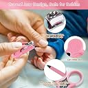 VARENYYA Baby Healthcare and Grooming Kit, Baby Safety Set Baby Comb, Brush, Finger Toothbrush, Nail Clippers, Scissors, Nasal Aspirator, Baby Essentials Nursery Care Kit (Pink) gallery image