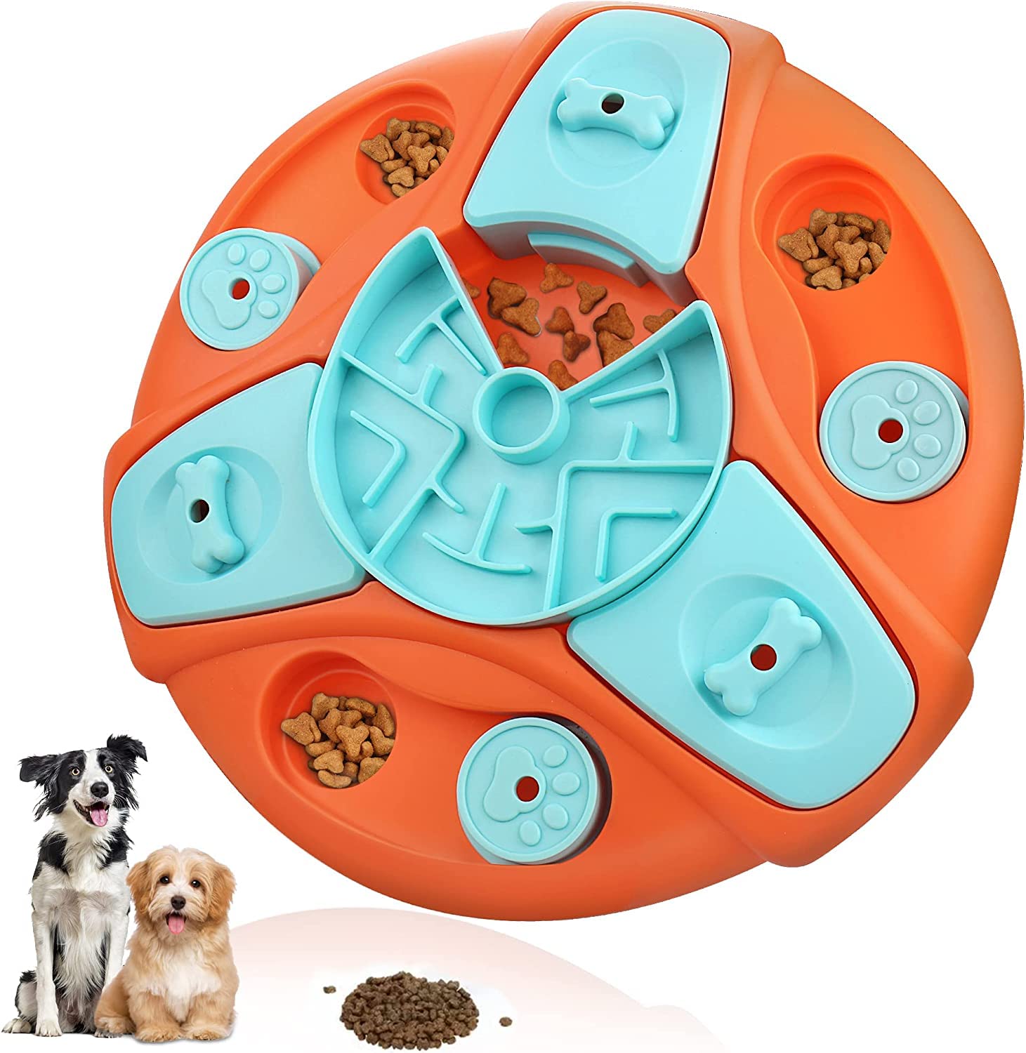 PetVogue Dog Slow Feeder Bowl, Puzzle Toy For Dispensing Treats, Pet Play Toys Game For Training Iq And Feed, Interactive Food Dispenser For Small, Medium, Large - Dogs, Cats, Pets & Puppies (Orange) (B0BQCC1QCJ) Amazon Price History, Amazon Price Tracker