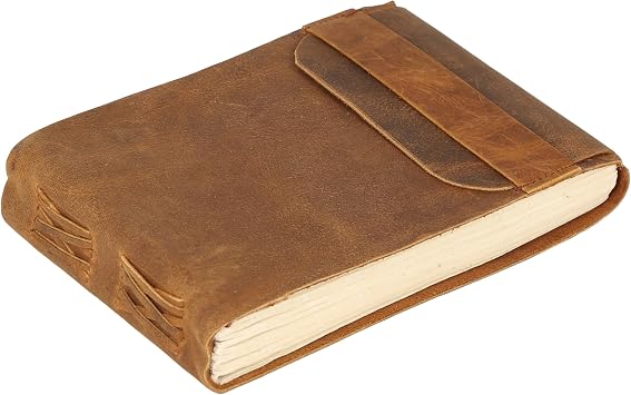 Handmade Vintage Leather Journal Rustic Brown Notebook for Writing, Sketching, Travel & Scrapbooking Unique Gift for Writers, Artists & Travelers