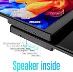 Portable Monitor 15.6 Inch 1080P FHD USB-C HDMI Ultra-Slim Travel Monitor with Kickstand & Speakers, IPS Gaming Display Screen Extender for Laptop PC Mac Phone PS Xbox Switch
