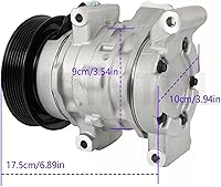 Vista 9 de 7PK 10S11C A/C AC Compresor 447160-1970 4471601970 12V para Toyota Hilux Vigo RAV4 Diesel 2KD 1KD