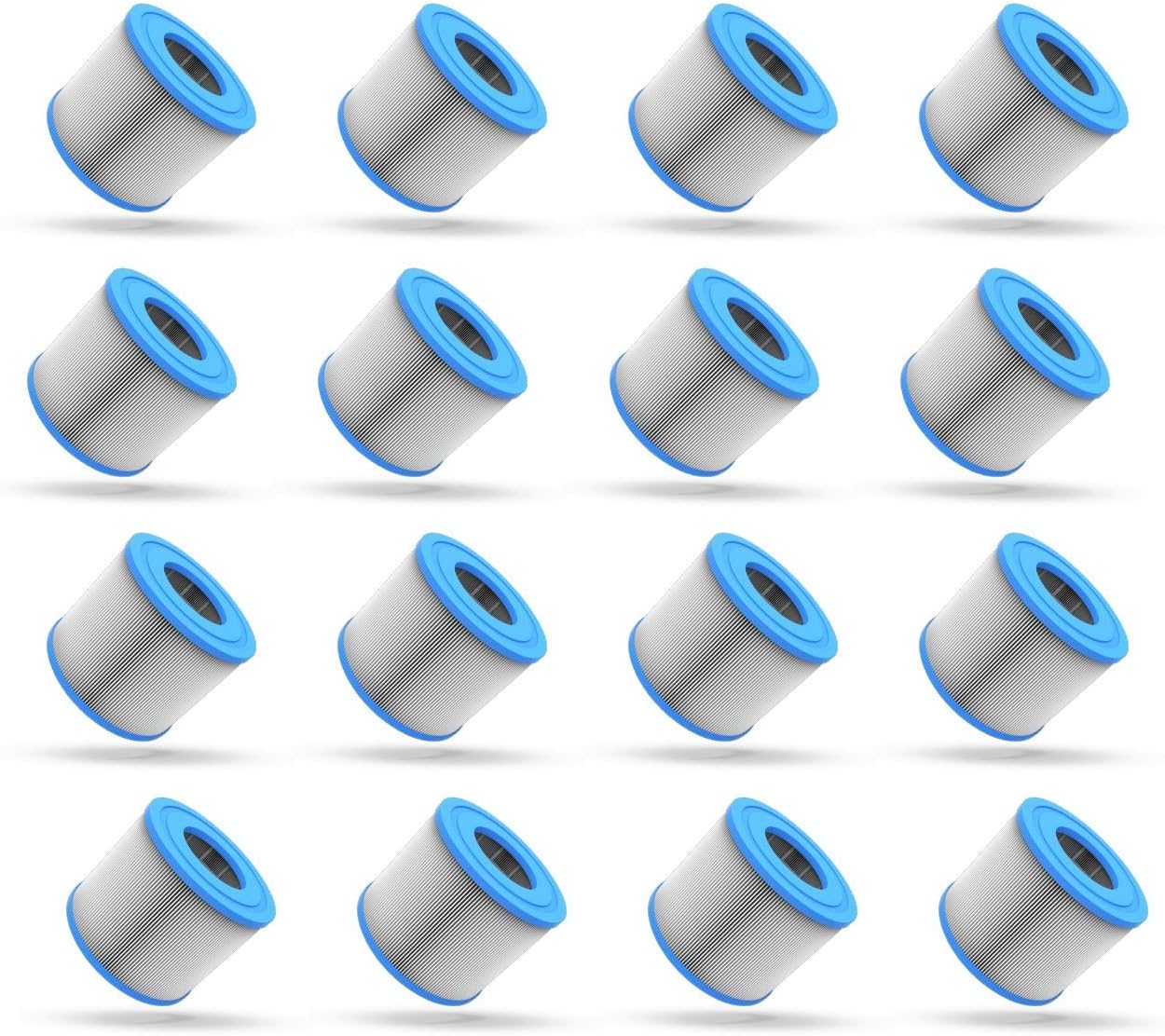 WAVE Replacement Hot Tub Filters | Compatible with Saluspa (bestway), Clever Spa & Relxtime | Cartridge/Non-Threaded (16 Pack)