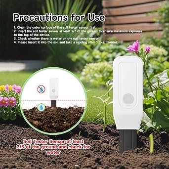 Soil Moisture Meter Smart Wifi Soil Moisture Sensor Plant Water Monitor, Soild Hygrometer Sensor for Gardening Accurate Measure, Compatible with Smart Life APP & Alexa & Google Asistant