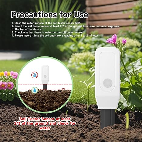 Soil Moisture Meter Smart Wifi Soil Moisture Sensor Plant Water Monitor, Soild Hygrometer Sensor for Gardening Accurate Measure, Compatible with Smart Life APP & Alexa & Google Asistant