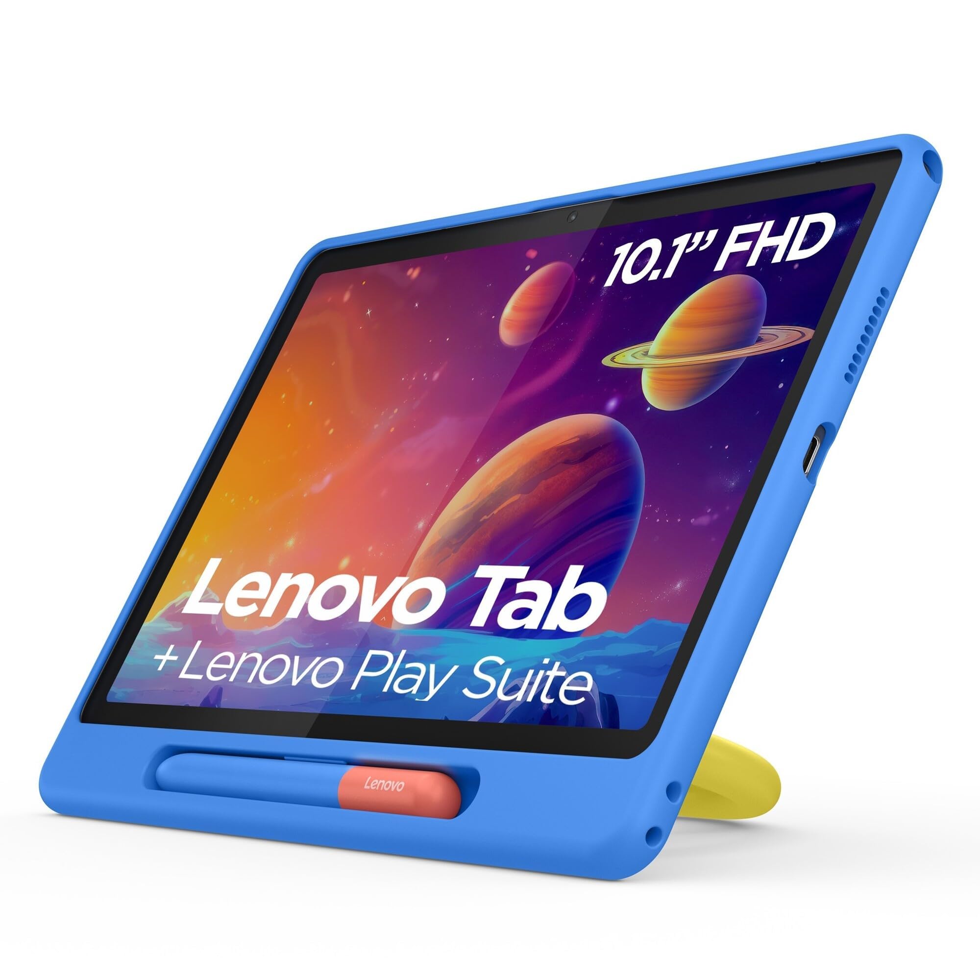 Lenovo Tab Tablet | Display Full HD da 10,1" | MediaTek G85 | 4 GB di RAM | 64 GB eMMC | Android 14 | Luna Grey Tab Play Suite | incl. bumper e penna per bambini